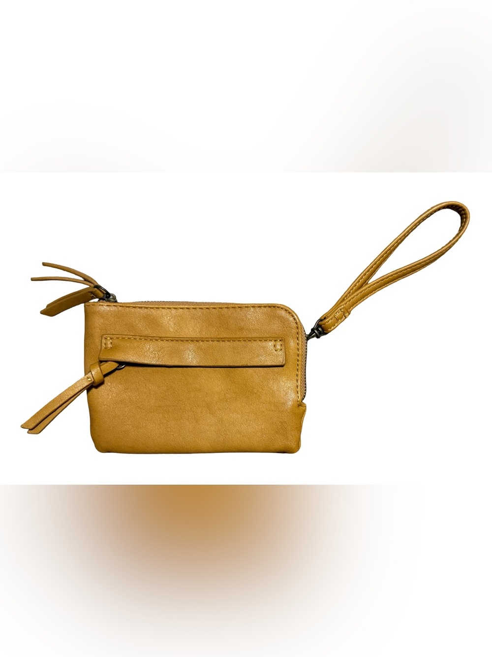 Universal Thread Brown Faux Leather Wristlet Purse Fringe Western Rodeo Boho